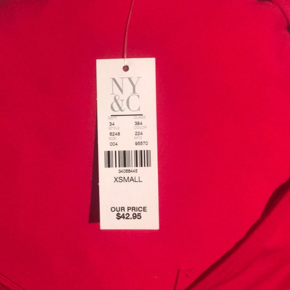 NY&CO red wrap dress, 3qrter sleeves. Brand new! - Picture 2 of 3